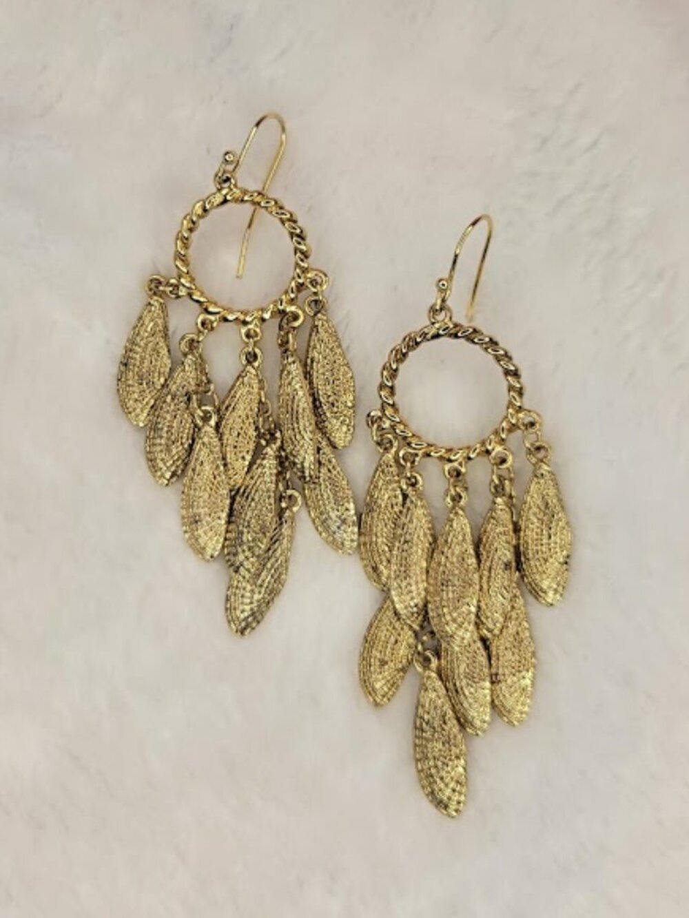 Lilly Pulitzer She Shells Gold Drop Chandelier Earrings